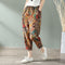 Img 7 - Cotton Blend Harem Pants Women Summer Thin High Waist Loose All-Matching Printed Plus Size Chequered Casual