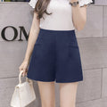 Img 12 - Summer Korean High Waist Chiffon Women Student Slim-Look Loose Plus Size Casual A-Line Pants Hot Wide Leg Shorts