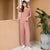 Img 2 - Loungewear Two-Piece Sets Fairy-Look Home Girlfriends Short Sleeve Pajamas Pants Silk Wide-legged Casual Lazy