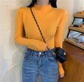 Img 7 - Korean Slimming Slim-Look Long Sleeved Half-Height Collar Women Sweater