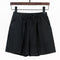 Img 5 - High Waist Cotton Blend Women Summer Loose Line Slim-Look Korean Short Plus Size Thin Wide Leg Casual Shorts