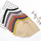 Img 1 - High Waist Cotton Blend Women Summer Loose Line Slim-Look Korean Short Plus Size Thin Wide Leg Casual Shorts