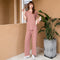 Loungewear Two-Piece Sets Fairy-Look Home Girlfriends Short Sleeve Pajamas Pants Silk Wide-legged Casual Lazy Sleepwear