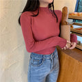 Img 12 - Korean Slimming Slim-Look Long Sleeved Half-Height Collar Women Sweater