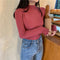 Img 12 - Korean Slimming Slim-Look Long Sleeved Half-Height Collar Women Sweater