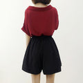 Img 4 - Short Sleeve Chiffon Blouse Summer Korean Fresh Looking Tops Loose Slim Look Doll Collar Shirt Blouse