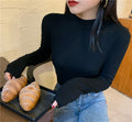 Img 2 - Korean Slimming Slim-Look Long Sleeved Half-Height Collar Women Sweater