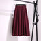 Img 8 - A-Line Mid-Length Cotton Skirt Mori Solid Colored Art Pocket Plus Size Women Summer Skirt