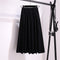 Img 6 - A-Line Mid-Length Cotton Skirt Mori Solid Colored Art Pocket Plus Size Women Summer Skirt