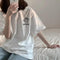 Img 2 - Summer Women Korean Loose Short Sleeve Student Harajuku T-Shirt Tops