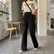 Img 5 - Summer Korean Sporty Casual Pants High Waist Drape Wide Leg Loose Straight Floor Length Long Women Pants