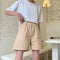 Img 2 - Cargo Shorts Women Student Summer Loose Straight bfWide Leg Mid-Length Couple Pants