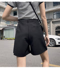 IMG 113 of Summer Suit Pants Casual Chiffon Women Shorts Loose Wide Leg insOutdoor Shorts