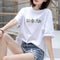 Img 4 - Summer Korean Trendy Alphabets Short Sleeve T-Shirt Women Student Casual INS Tops Loose Plus Size