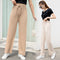 Img 5 - Ice Silk Wide Leg Women Summer High Waist Drape Slim-Look Loose All-Matching Straight Thin Floor Length Casual Pants