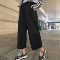 IMG 119 of Cotton Plus Size Women Pound Loose Slim Look Casual Straight bfCargo High Waist Wide Leg Pants