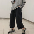 IMG 122 of Cotton Plus Size Women Pound Loose Slim Look Casual Straight bfCargo High Waist Wide Leg Pants