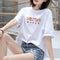 Img 8 - Summer Korean Trendy Alphabets Short Sleeve T-Shirt Women Student Casual INS Tops Loose Plus Size