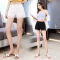 Img 2 - Thin Plus Size Women Outdoor Anti-Exposed High Waist Short Leggings Summer Double Layer Lace Safety Pants Shorts