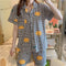 Pajamas Women Summer Short Sleeve Fresh Looking Cardigan Lapel Sets Loungewear Sleepwear