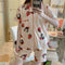 IMG 118 of Pajamas Women Summer Short Sleeve Fresh Looking Cardigan Lapel Sets Loungewear Sleepwear