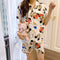 Pajamas Women Summer Short Sleeve Fresh Looking Cardigan Lapel Sets Loungewear Sleepwear