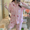 IMG 119 of Pajamas Women Summer Short Sleeve Fresh Looking Cardigan Lapel Sets Loungewear Sleepwear