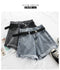 Img 6 - Denim Shorts Women High Waist Loose All-Matching Korean Summer Slim Look Outdoor Folded Wide Leg Hot Pants
