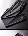 Img 9 - Summer Plus Size Thin Ice Silk Casual Men Loose Quick-Drying All-Matching Sporty Korean Ankle-Length Pants