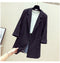 IMG 111 of Striped Blazer Women Mid-Length Popular Casual Suit Korean Thin Breathable Outerwear