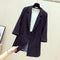 Img 1 - Striped Blazer Women Mid-Length Popular Casual Suit Korean Thin Breathable