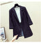 IMG 110 of Striped Blazer Women Mid-Length Popular Casual Suit Korean Thin Breathable Outerwear
