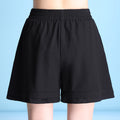 Img 4 - Ice Silk Cotton Blend Shorts Women Summer Loose Thin High Waist Slim Look Trendy Plus Size Track Casual Wide Leg Pants
