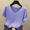 Img 2 - Ice Loose V-Neck T-Shirt Short Sleeve Women INS Thin Sweater