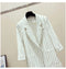 IMG 113 of Striped Blazer Women Mid-Length Popular Casual Suit Korean Thin Breathable Outerwear