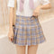 Img 11 - Skirt Pleated High Waist Korean A-Line Elegant Chequered Skirt