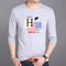 Long Sleeved T-Shirt Tops Cotton Trendy Round-Neck Matching Sweatshirt Outerwear