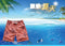 Img 6 - Quick-Drying Beach Pants Men Digital Printed Europe Size Shorts Loose Spa Beachwear