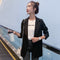 IMG 119 of chicBlack Suits Women Korean Casual Slim Look Suit Mid-Length Uniform Outerwear