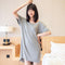 Summer Pyjamas Women Sexy Casual Loose Short Sleeve Cotton Home Loungewear Pajamas Fairy-Look Dress