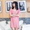 Summer Pyjamas Women Sexy Casual Loose Short Sleeve Cotton Home Loungewear Pajamas Fairy-Look Dress