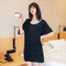 Summer Pyjamas Women Sexy Casual Loose Short Sleeve Cotton Home Loungewear Pajamas Fairy-Look Dress