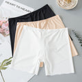 Img 1 - Summer Women Ice Silk Seamless Safety Pants Non Folded Plus Size Anti-Exposed Short Shorts Leggings