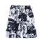 Img 5 - Men Beach Pants Mid-Length Sporty Casual Cotton Blend Printed Cultural Style Green Home Beachwear