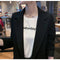 IMG 116 of chicBlack Suits Women Korean Casual Slim Look Suit Mid-Length Uniform Outerwear