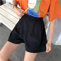 Img 3 - Casual Pants Women Slim Look All-Matching Summer Outdoor High Waist Loose Chiffon Wide Leg Hot A-Line Shorts Thin