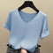Img 3 - Ice Loose V-Neck T-Shirt Short Sleeve Women INS Thin Sweater