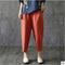 Img 4 - Cotton Blend Line Plus Size Women Ankle-Length Loose Casual Carrot Pants
