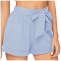 Img 8 - Europe Women Trendy Casual Belt Cotton Blend Shorts