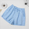 Img 11 - Summer Cotton Blend Women Loose Casual Wide Leg Pants Slimming Korean Plus Size Shorts